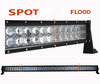Barra LED CREE 4D Fila Dupla 300W 27000 Lumens para 4X4 - Camião - Trator Spot VS Flood