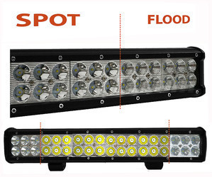 Barra LED CREE Fila Dupla 108W 7600 Lumens para 4X4 - Quad - SSV Spot VS Flood