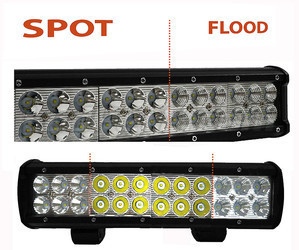 Barra LED CREE Fila Dupla 72W 5100 Lumens para 4X4 - Quad - SSV Spot VS Flood