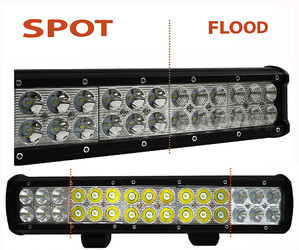 Barra LED CREE Fila Dupla 90W 6300 Lumens para 4X4 - Quad - SSV Spot VS Flood