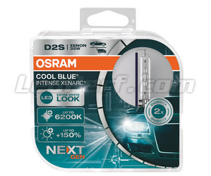 Par de Lâmpadas D2S Xenon Osram Xenarc Cool Blue Intense NEXT GEN 6200K em sua embalagem - 66240CBN-HCB