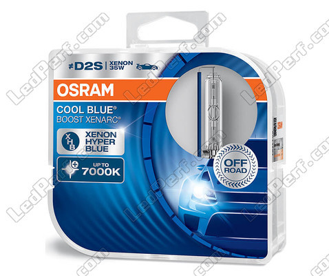 Lâmpadas Xénon D2S Osram Xenarc Cool Blue Boost 7000K ref: 66240CBB-HCB em embalagens de 2 lâmpadas