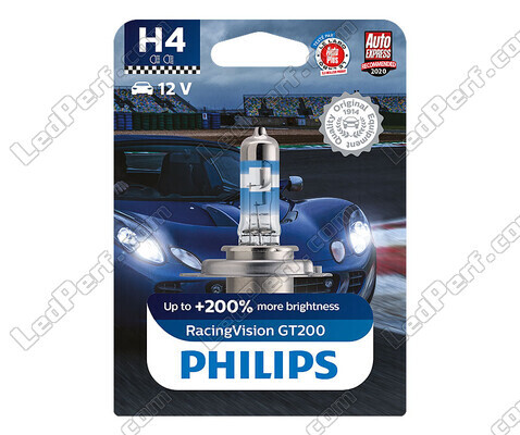 1x Lâmpada H4 Philips RacingVision GT200 60/55W +200% - 12342RGTB1