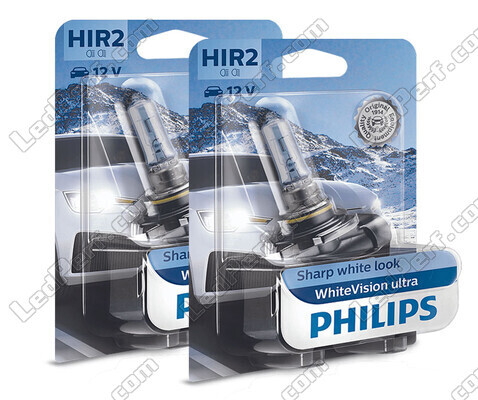 Pack de 2 lâmpadas HIR2 Philips WhiteVision ULTRA + Luzes de Posição - 9012WVUB1