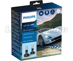 Kit de lâmpadas H3 LED PHILIPS Ultinon Pro9100 +350% 5800K - LUM11336U91X2