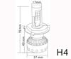 LED 9003 - H4 - HB2 LED alta potência Tuning