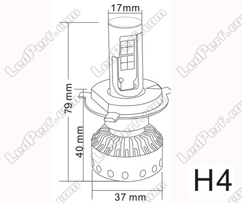 LED 9003 - H4 - HB2 LED alta potência Tuning