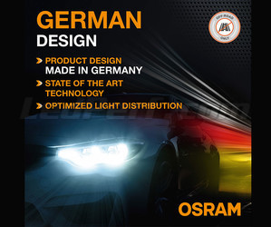 Design alemão das H4 LED Osram LEDriving® XTR 6000K - 64193DWXTR