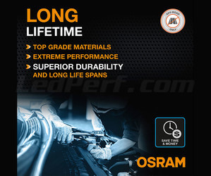Vida útil das Lâmpadas LED H4 Osram LEDriving® XTR 6000K - 64193DWXTR