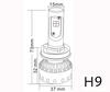 Mini LED H9 LED alta potência Tuning