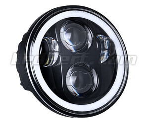 Ótica moto Full LED Preta para farol redondo 5.75 polegadas - Tipo 4