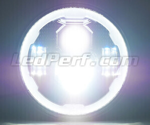 Ótica moto Full LED Preta para farol redondo 7 polegadas - Tipo 6