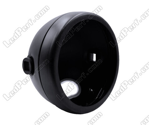 Farol redondo de moto preto acetinado para ótica full LED de 5.75 polegadas