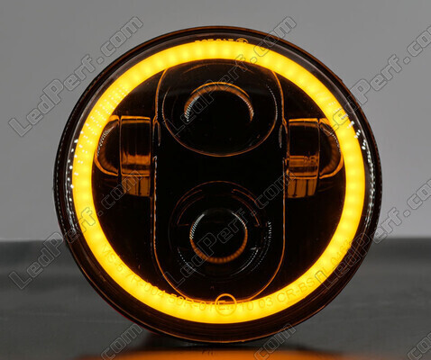 Ótica moto Full LED Preta para farol redondo 5.75 polegadas - Tipo 4