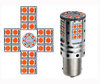 Lâmpada 7507 - 12496 - PY21W LED alta potência LEDs R5W 7507 - 12496 - PY21W P21 5W P21W LEDs Laranjas Casquilho BAU15S BA15S