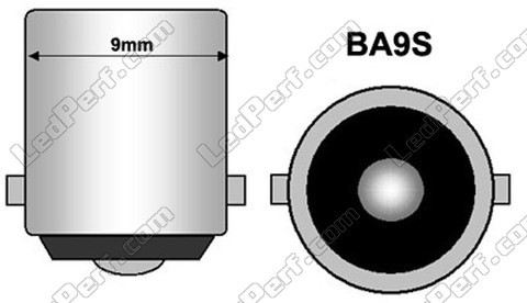 Lâmpada LED BA9S 53 57 64111 Anti-erro OBD branco Efeito xénon