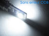Lâmpada LED BAX9S 64132 - H6W Anti-erro OBD branco Efeito xénon
