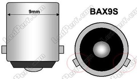 Lâmpada LED BAX9S 64132 - H6W Xtrem vermelho Efeito xénon
