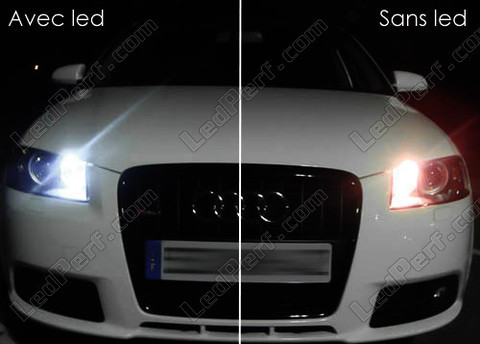 Luzes de presença (mínimos) LEDs (branco xénon) W5W 168 - 194 - T10 - Audi A3 8P