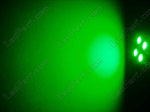 LED 168 - 194 - T10 Efficacity W5W com 4 LED Verdes