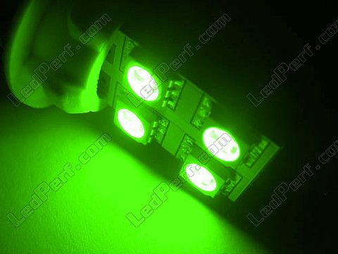 LED 168 - 194 - T10 W5W Rotation com iluminação lateral verde