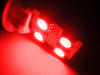 LED 168 - 194 - T10 W5W Rotation com iluminação lateral Vermelho