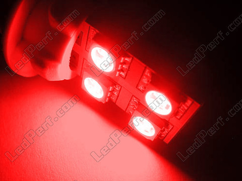 LED 168 - 194 - T10 W5W Rotation com iluminação lateral Vermelho