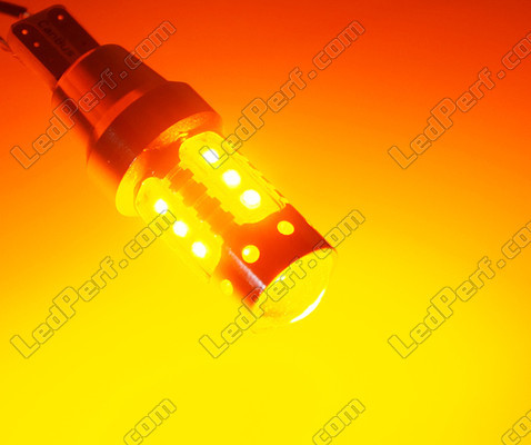Lâmpada LED 916NA - WY16W - T15 Laranja LEDs Ao Pormenor LEDs W16W Casquilho T15 12V
