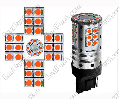 Lâmpada LED 7440A - WY21W - T20 Laranja Casquilho (W3x16d) LEDs Ao Pormenor LEDs 7440A - WY21W - T20 Casquilho W3x16d W21 5W