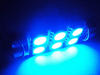 LED Festoon Luz de Teto, Bagageira, porta-luvas, chapa de matrícula azul  39mm - C5W