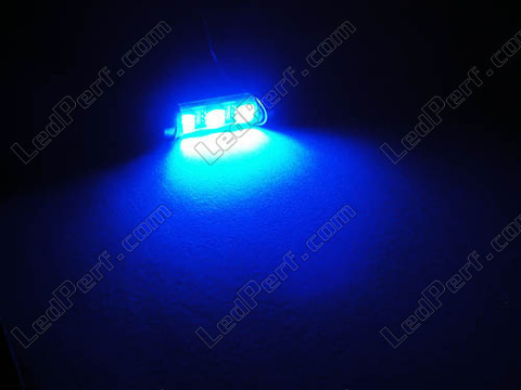 LED festoon Luz de Teto, Bagageira, porta-luvas, chapa de matrícula azul 37mm - 6418 - C5W