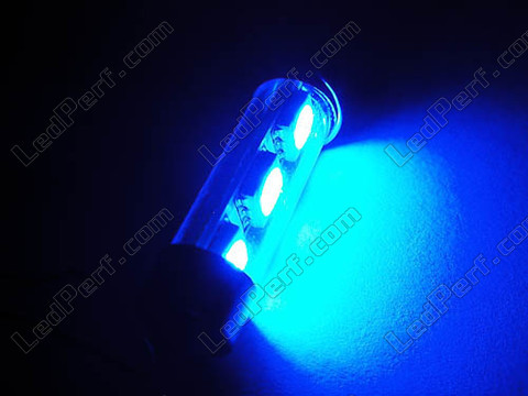 LED Festoon Luz de Teto, Bagageira, porta-luvas, chapa de matrícula azul 39mm - C7W