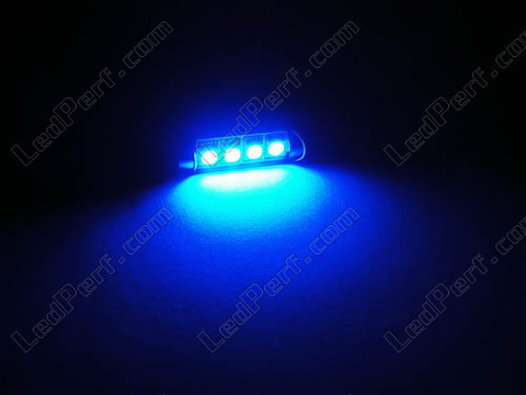 LED festoon Luz de Teto, Bagageira, porta-luvas, chapa de matrícula azul 42mm - 578 - 6411 - C10W