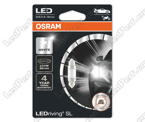 Lâmpada tubular/festoon LED Osram Ledriving SL 36mm C5W - White 6000K