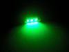Lâmpada LED 42mm 578 - 6411 - C10W Sem erro Odb - Anti-erro OBD Verde