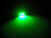 LED Festoon Luz de Teto, Bagageira, porta-luvas, chapa de matrícula verde 31mm - DE3175 - DE3022 - C3W