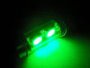 LED Festoon Luz de Teto, Bagageira, porta-luvas, chapa de matrícula verde 31mm - DE3175 - DE3022 - C3W