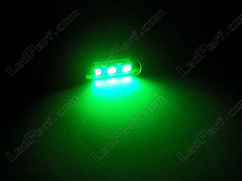 Lâmpada LED 37mm 6418 - C5W Sem erro Odb - Anti-erro OBD Verde