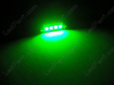 LED festoon Luz de Teto, Bagageira, porta-luvas, chapa de matrícula verde 42mm - 578 - 6411 - C10W