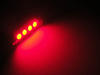 LED festoon Luz de Teto, Bagageira, porta-luvas, chapa de matrícula vermelho 42mm - 578 - 6411 - C10W
