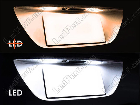 LED Chapa de matrícula Audi A4 (B7) antes e depois