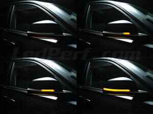 Diferentes etapas do desfile de luz dos Piscas dinâmicos Osram LEDriving® para retrovisores de BMW 3 Series (F30 F31)