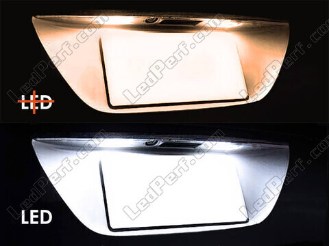 LED Chapa de matrícula Chevrolet Tahoe antes e depois