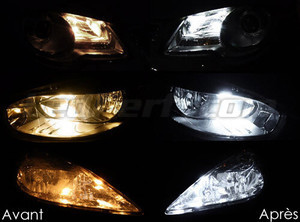 LED Luzes de presença (mínimos) branco xénon Mini Cooper II (R50 / R53) antes e depois