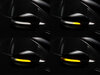 Diferentes etapas do desfile de luz dos Piscas dinâmicos Osram LEDriving® para retrovisores de Volkswagen Golf (VI)