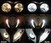 LED Luzes de presença (mínimos) branco xénon Aprilia Dorsoduro 750 antes e depois
