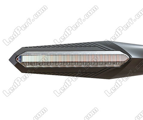 Piscas sequencial a LED para Aprilia MX 50 vista dianteira.