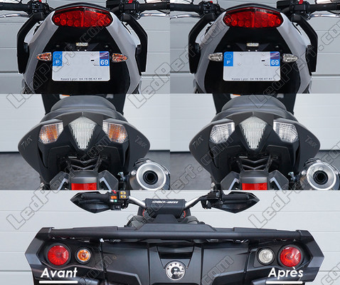 LED Piscas traseiros Aprilia Shiver 750 (2007 - 2009) antes e depois
