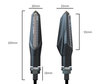 Conjunto de Dimensões de Pack piscas sequenciais a LED para Harley-Davidson Custom 1200 (2011 - 2020)