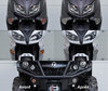 LED Piscas dianteiros Harley-Davidson Forty-eight XL 1200 X (2016 - 2020) antes e depois